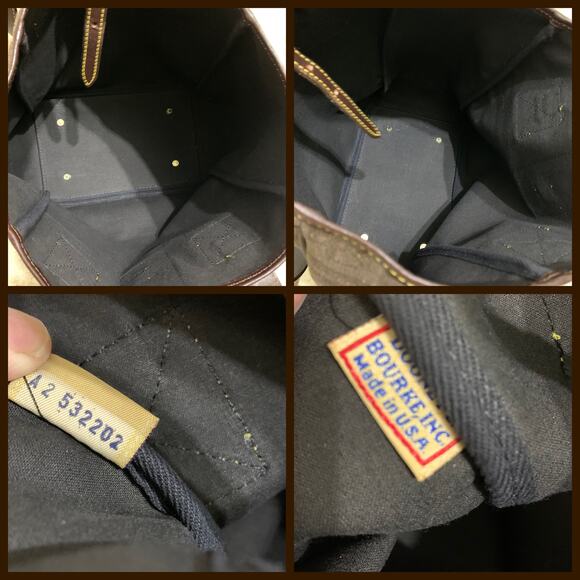 DOONEY & BOURKE Vintage N/S Expresso Plaid Canvas Logo Shopper Tote SP144 - Picture 12 of 16